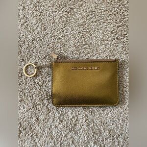 Michael Kors Gold Zipper Pouch Wallet